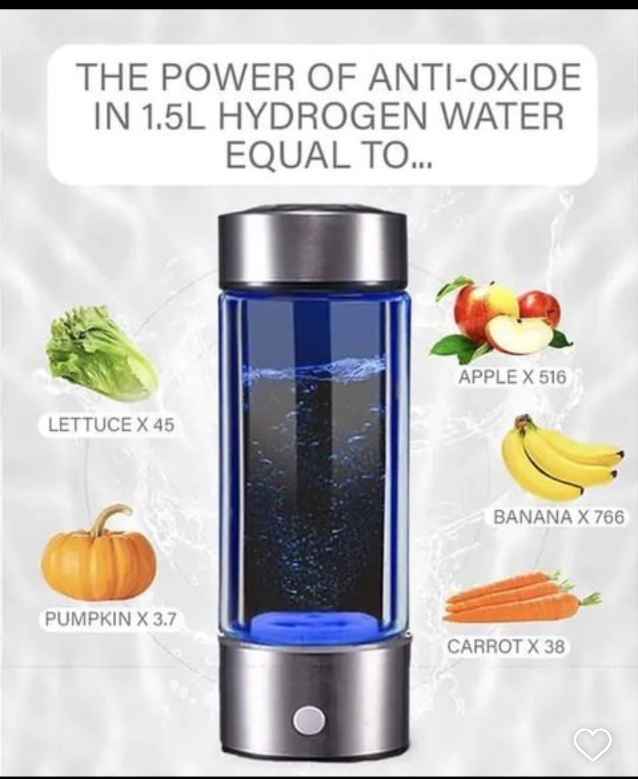 IONIZED HYDROGEN WATER BOTTLE
